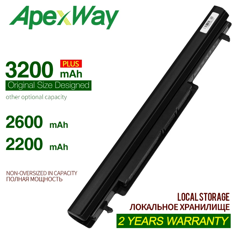 ApexWay Аккумулятор для ноутбука ASUS A31 K56 A32 A41 A42 серии A56 A46 K56C K56CA K56CM K46 K46C K46CA K46CM S56