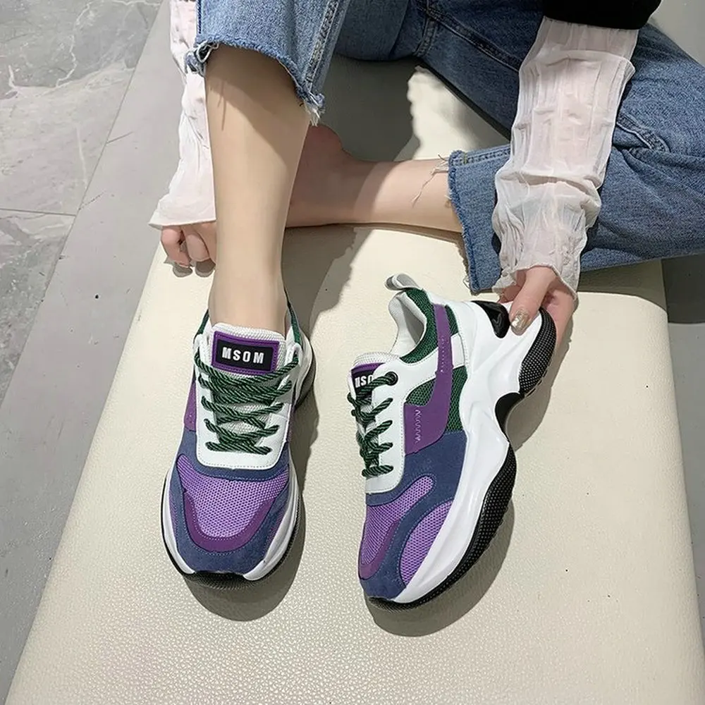 

Women Flat Platform Height Increase Femme shoes Fashion Casual Vulcanize Shoes Ladies New Arrival Chunky Sneakers B63-62 JY