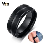 Мужские браслеты из нержавеющей стали, 8 мм, черные обручальные кольца