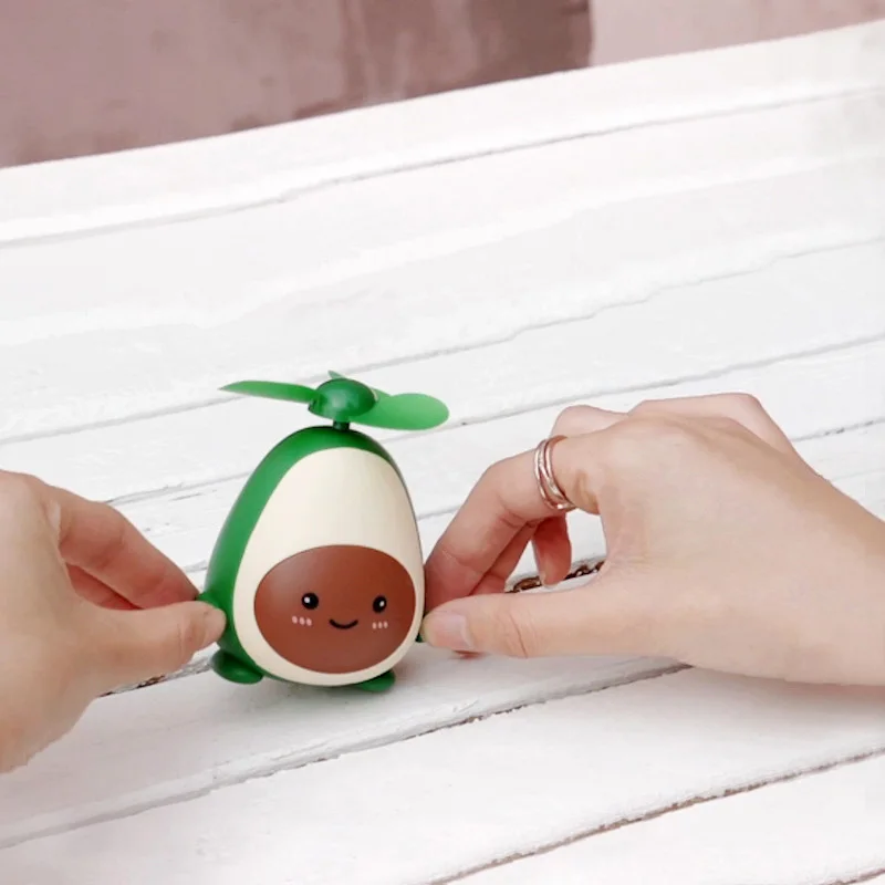 Авокадо мини USB вентилятор зарядки милый портативный маленький девушка офис