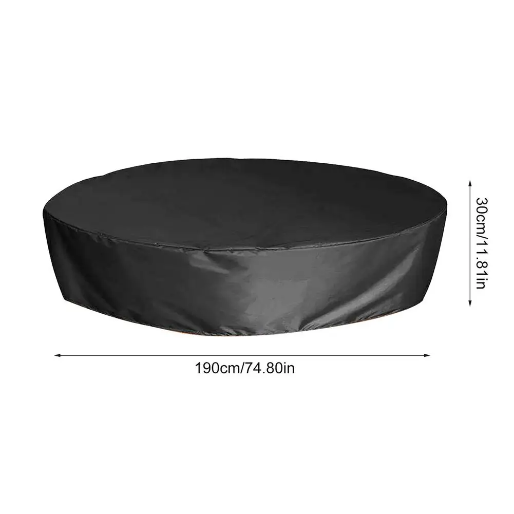 

Foldable Round Pool Cover Pool Tarpaulin With Shrink Rope Buckle Windproof Rainproof Dust Film For Outdoor Garden Pool Accessor