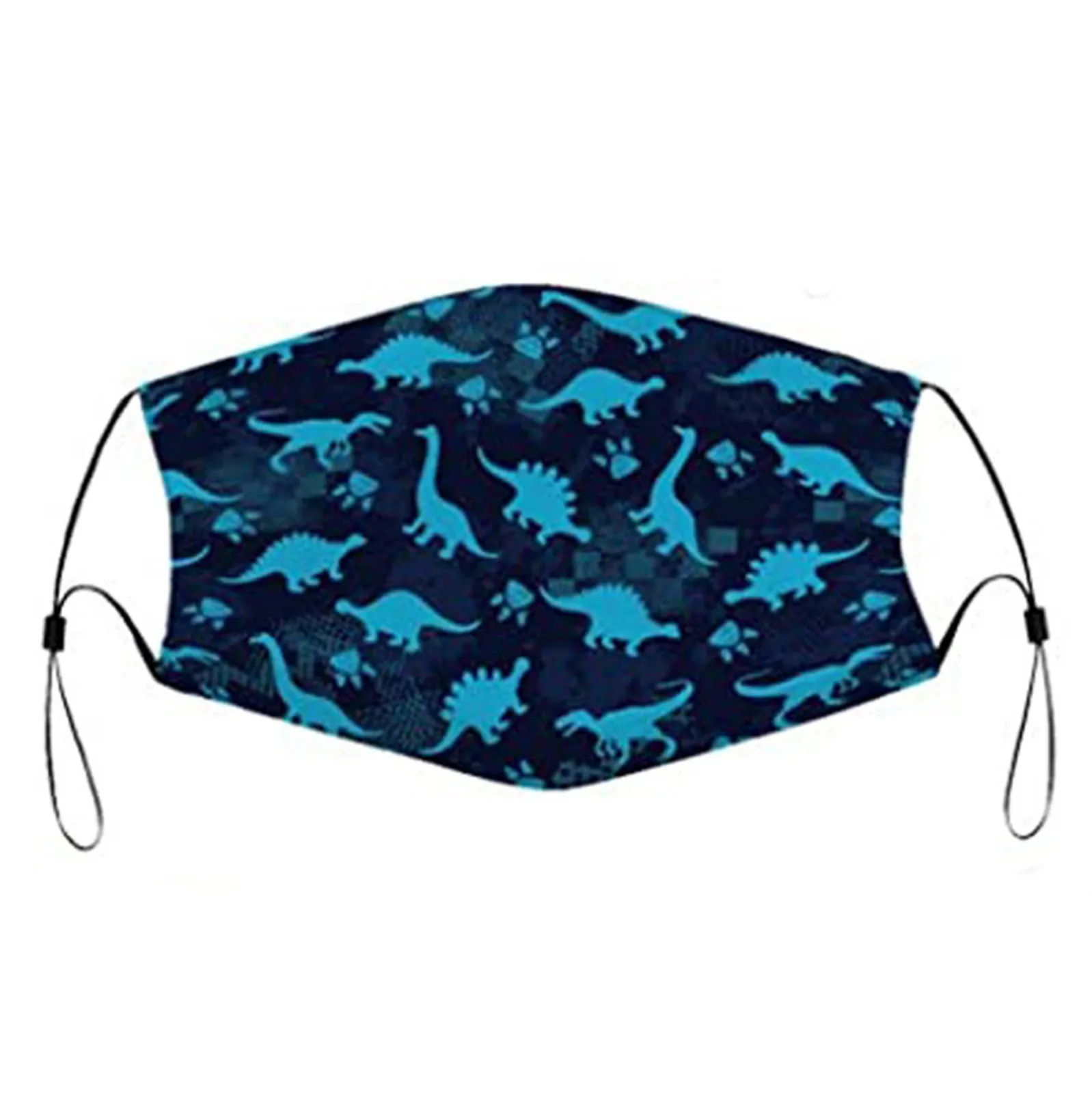 Маска-Динозавр Детская с мультяшным принтом многоразовая регулируемая