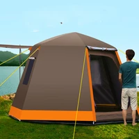 outdoor tent baraza de acampamento carpas de camping six sides door window breathable anti mosquito 5 to 8 people fishing namiot