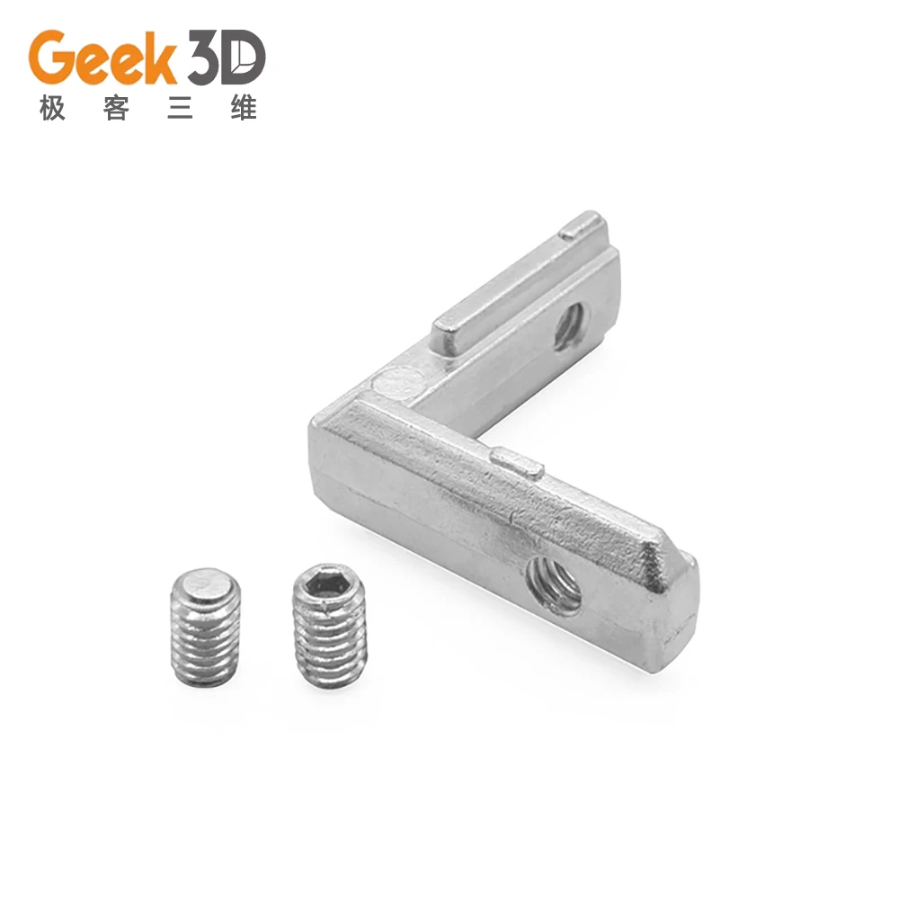 

3D Printer Parts 2020 Alu profile with M4 screw T-Slot L-Shape 2020 Aluminum Profile Internal Corner Joint Bracket Connector