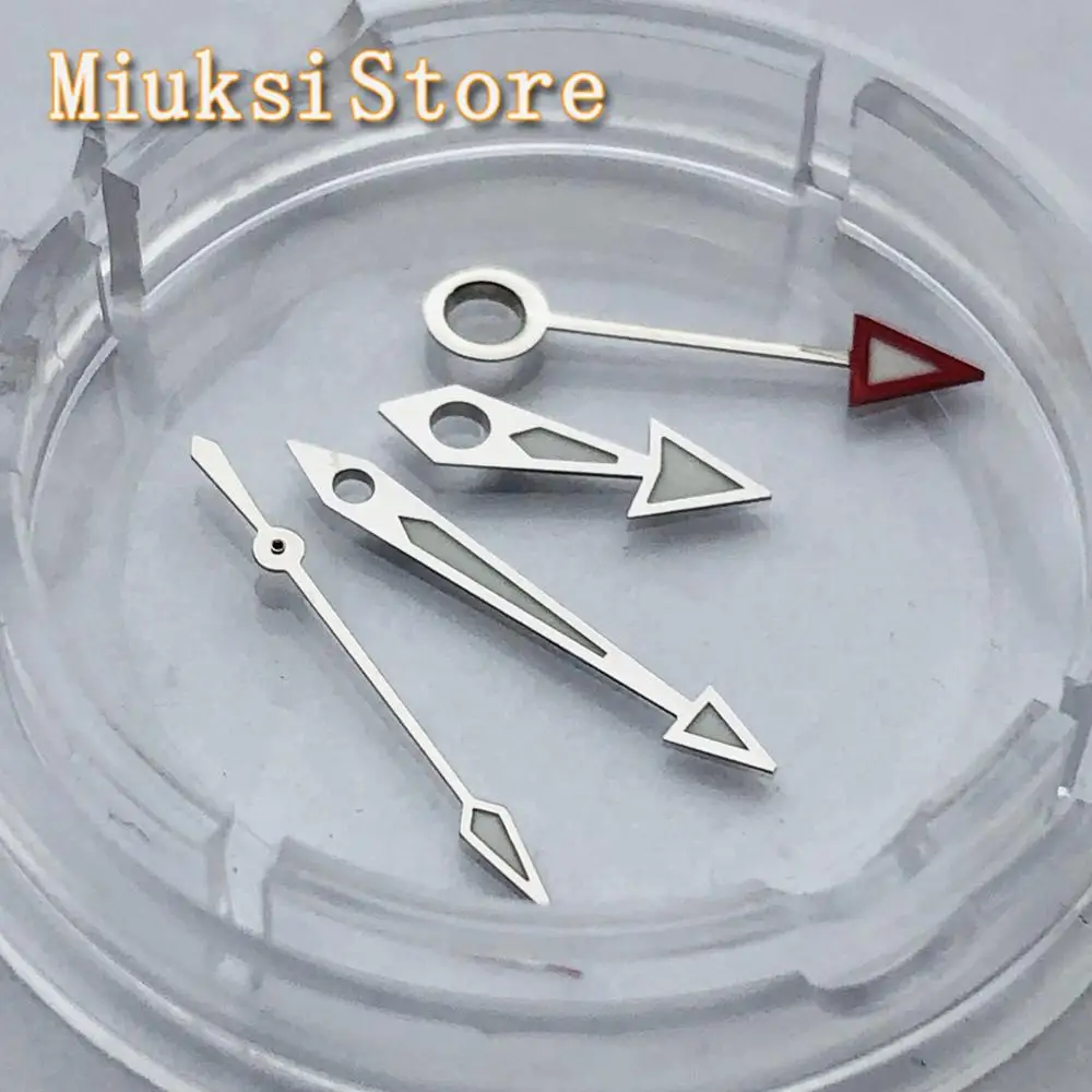 Часы Bliger GMT серебряные стрелки светящиеся подходят для Miyota 8205 8215 821A Mingzhu DG2813 3804