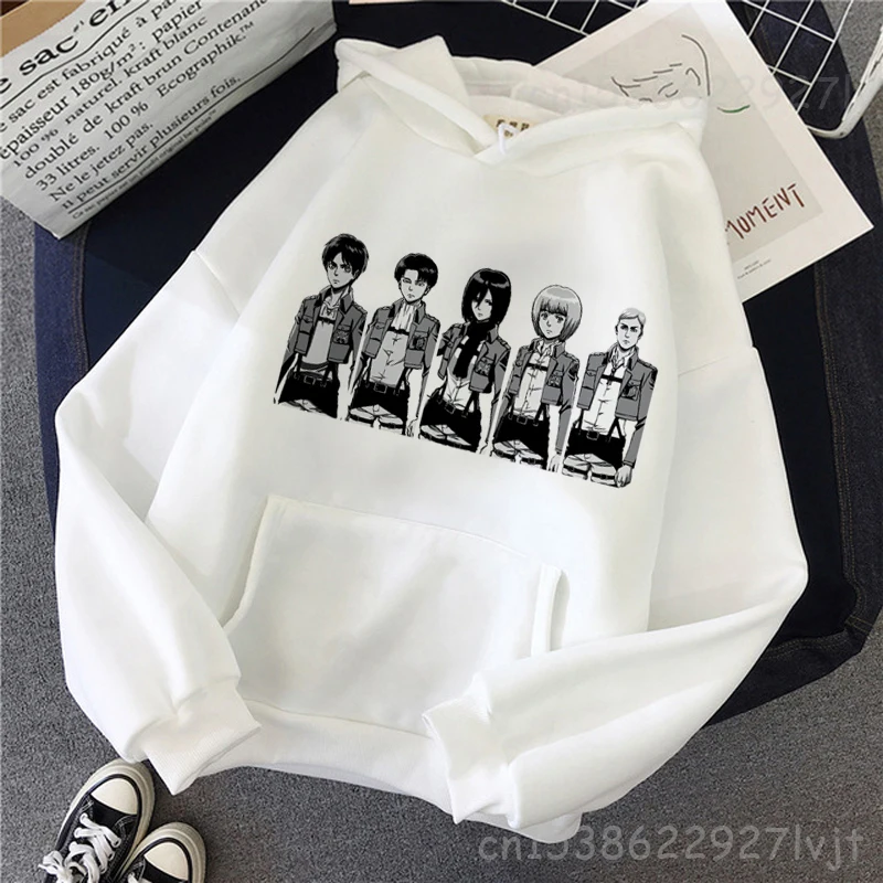 

Attack On Titan Hoodies Women Ulzzang Printed Vintage Printed Pullover Hip Hop Fashion Cotton Hoodie Funny Tops Tee