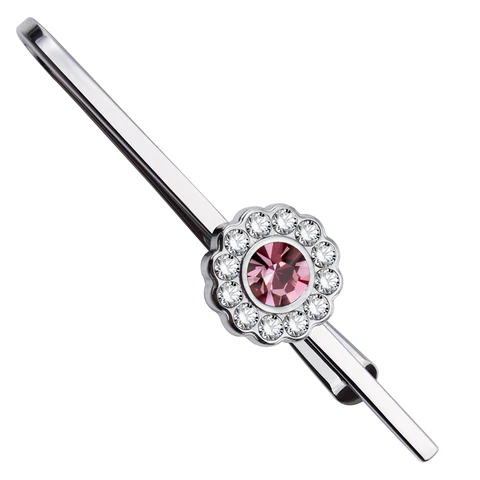 HAWSON зажим для галстука серебряный с кристаллами