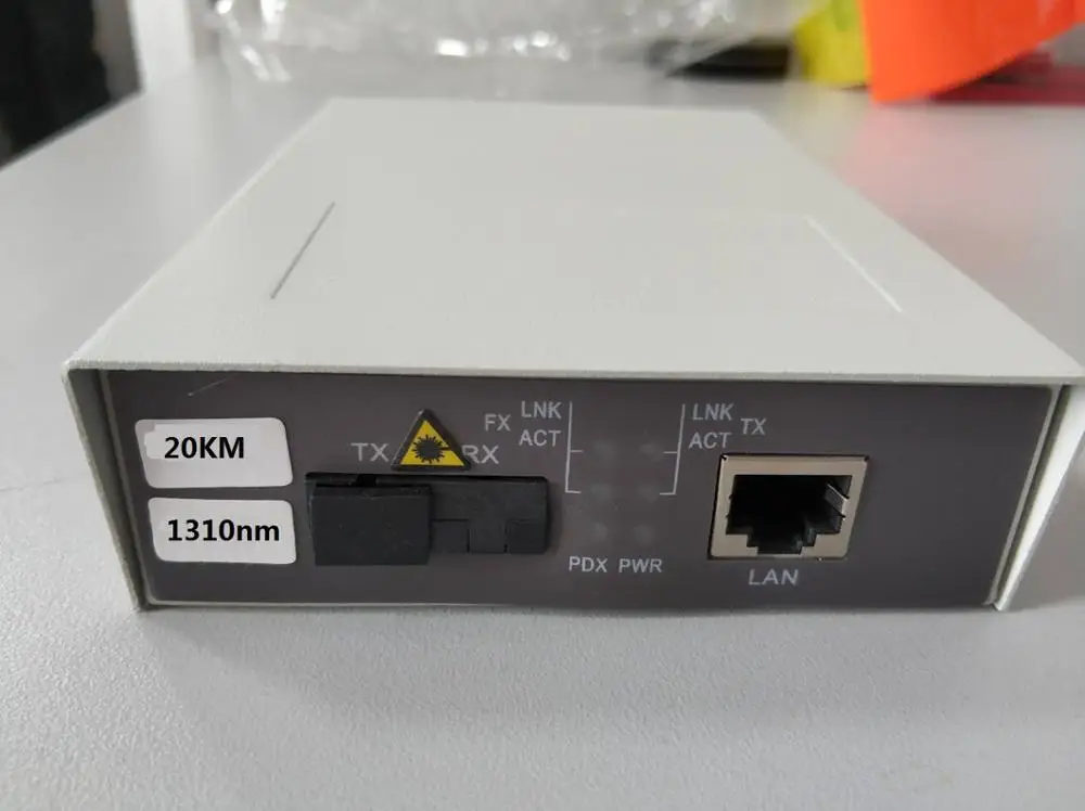 Медиа конвертер коммерческого класса FTTH 10/100M 1 портовый SC RJ45 Ethernet одномодовый