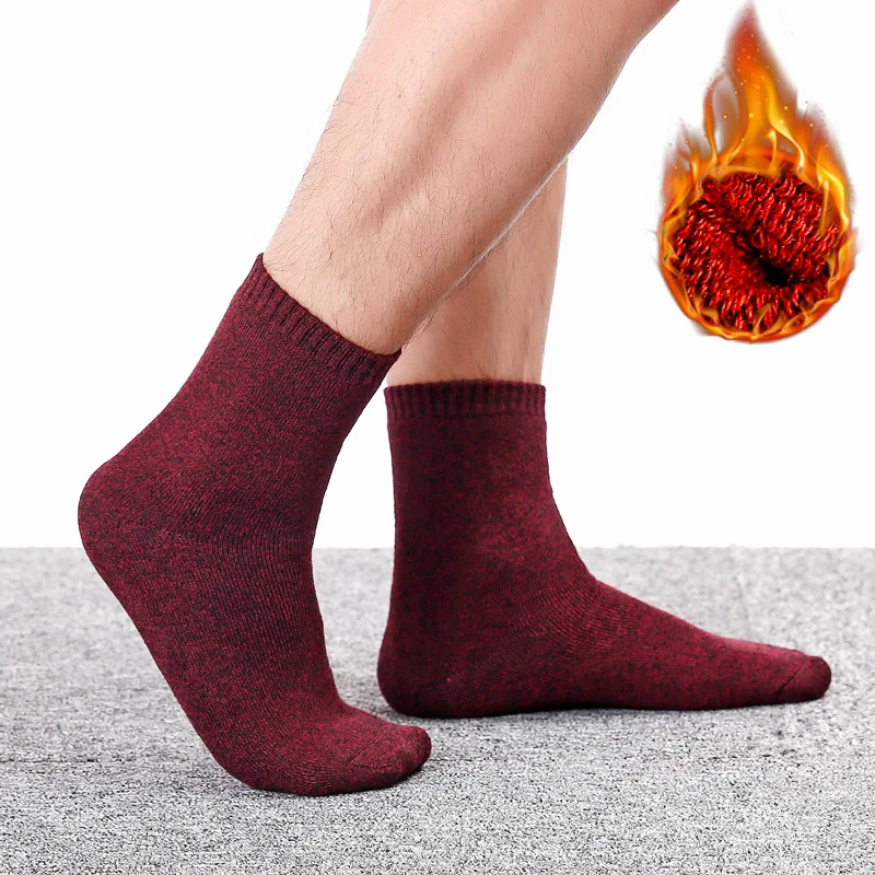 Мужские термальные теплые носки 3 пары подарки для мужчин 100 хлопок Зимние Модные