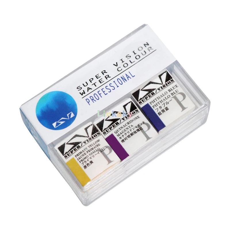 Супер видение трех основных Твердые акварельные краски искусственные цветы для