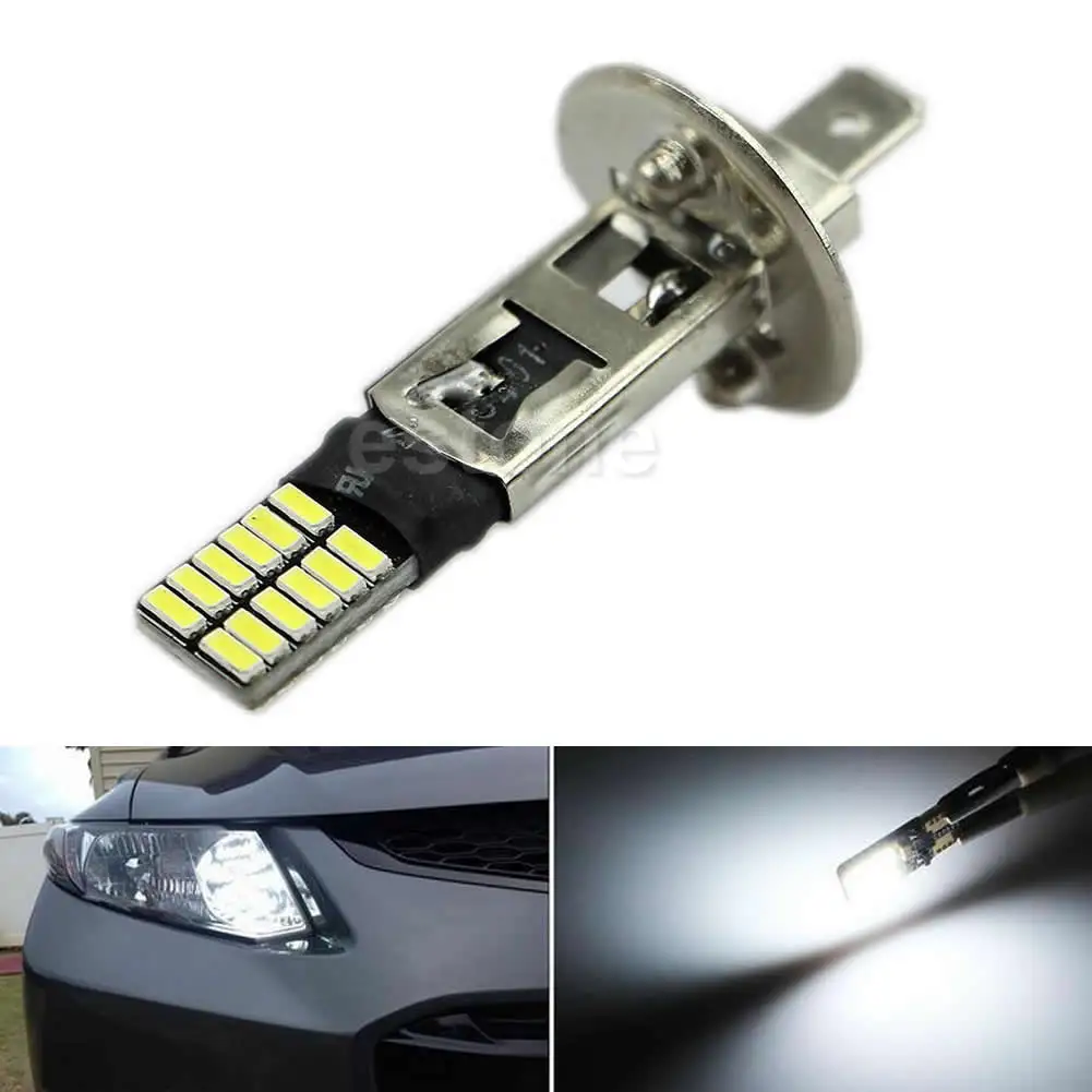 6500K HID Ксеноновые белые 24-SMD H1 светодиодный Сменные лампы для противотуманных фар