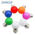 6 шт.лот, 220 В, E27, светодиодная цветная лампа SMD2835, энергосберегающая лампа для праздничного украшения, 5 светодиодов, светодиодные лампы Bombillas 8 видов цветов