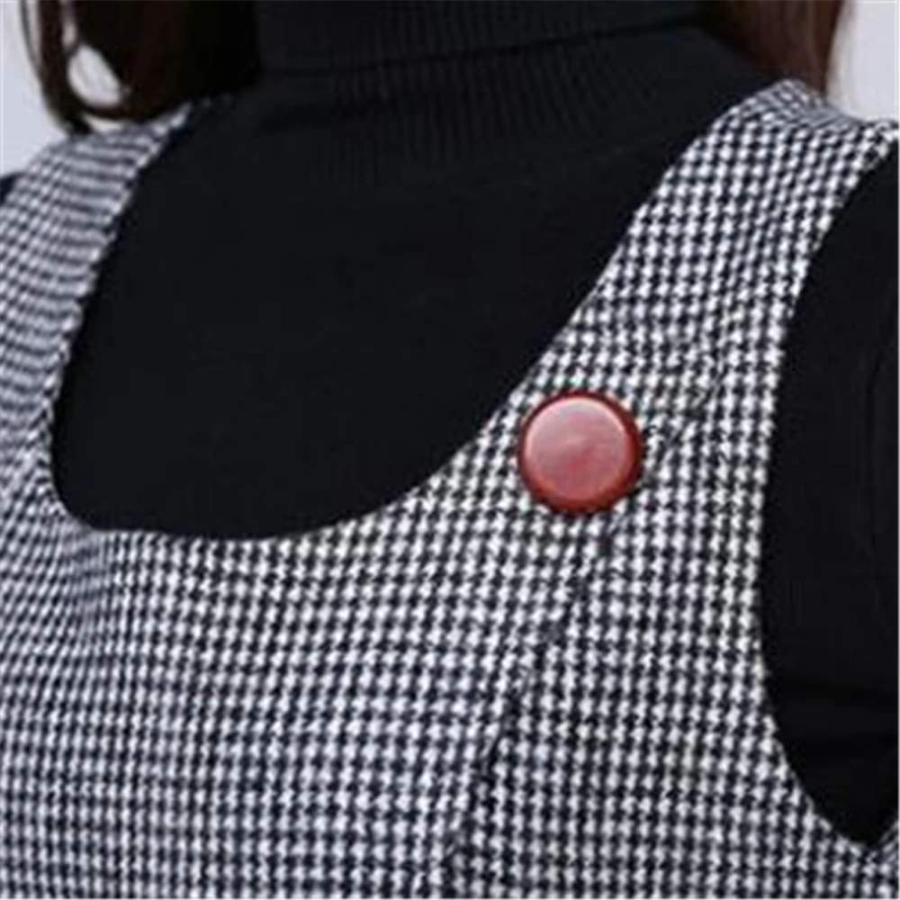 Женские ботинки размера плюс осенние Клетчатые Шерстяные Платья Весна Осень