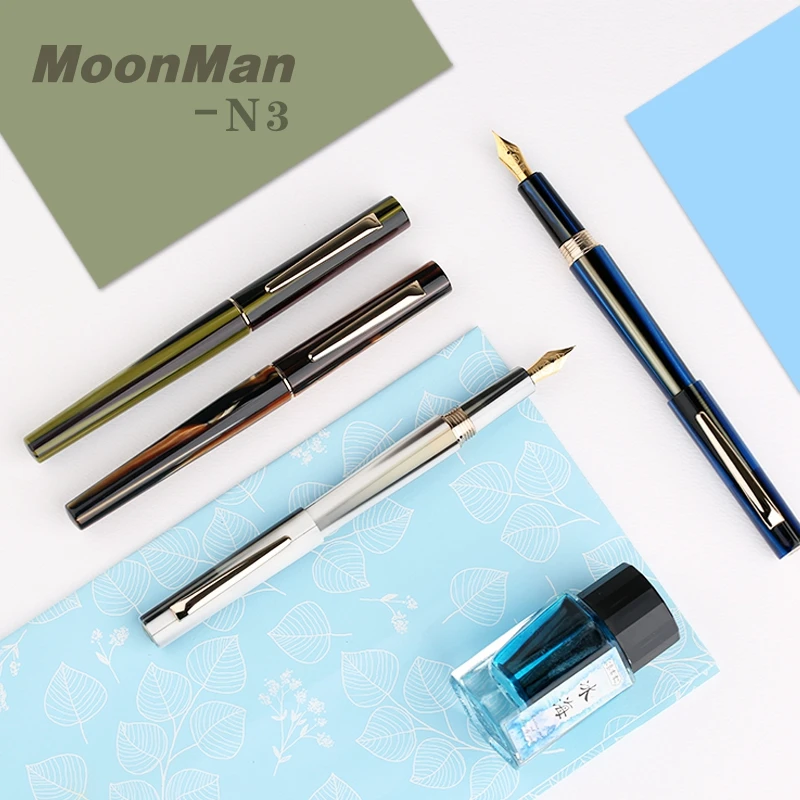 Авторучка MOONMAN N3 целлюлоидная акриловая в полоску Iraurita EF/F перьевая ручка для студентов, офиса, практичные принадлежности, ручки для письма, подарки