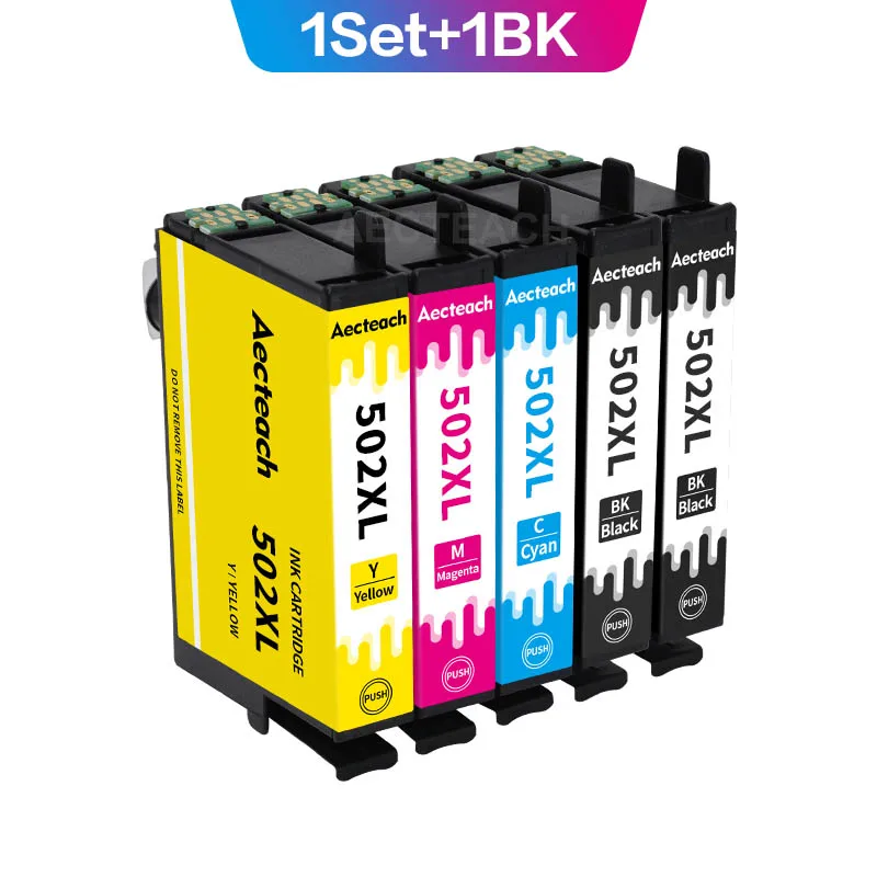 Aecteach совместимый чернильный картридж для принтера EPSON 502 T502 XL Expression Premium XP5100 XP5105 &amp