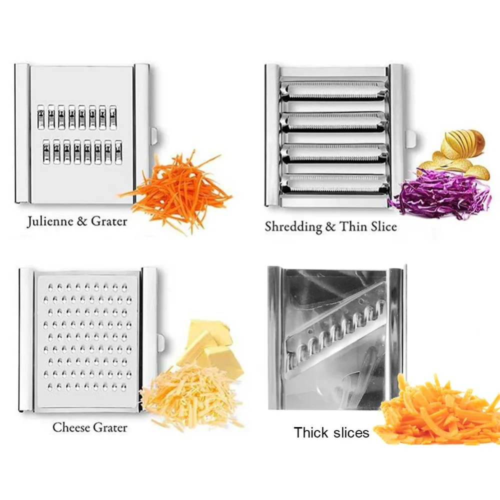 

Mandoline Slicer Cutter Chopper And Grater Stainless Steel Multi Blade Adjutsable Peeler for Fruits and Vegetables Kitchen Tools