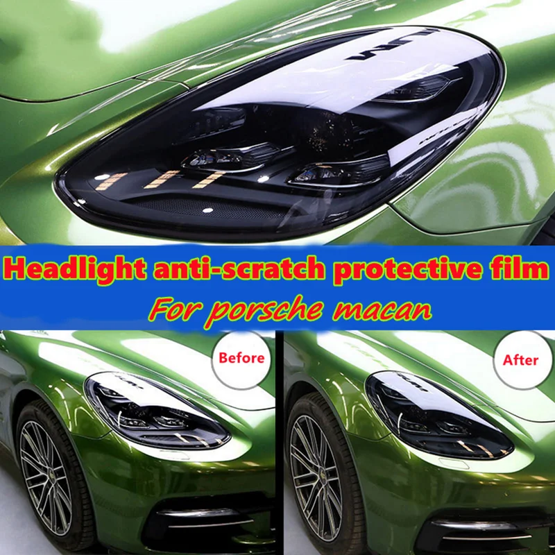 Headlight Front Lamp Anti-scratch Tint Black Protective Film for Porsche Macan 2010-2014 2015 2016 2017 2018 2019 2020 2021 Headlight Front Lamp Anti-scratch Tint Black Protective Film for Porsche Macan 2010-2014 2015 2016 2017 2018 2019 2020 2021
