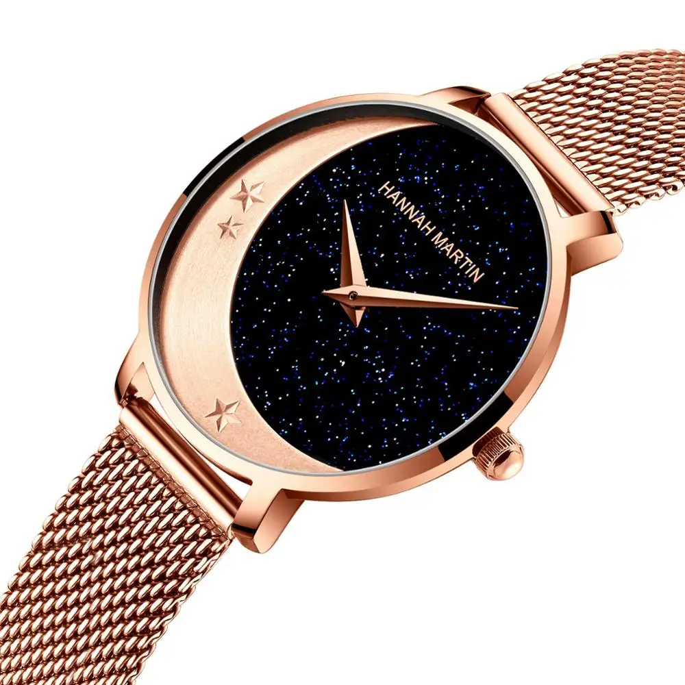 

High Quality Top Brand Women Watch Japan Quartz Movement Luxury Stainless Steel Mesh Waterproof Lady Watch Joker Dropshipping
