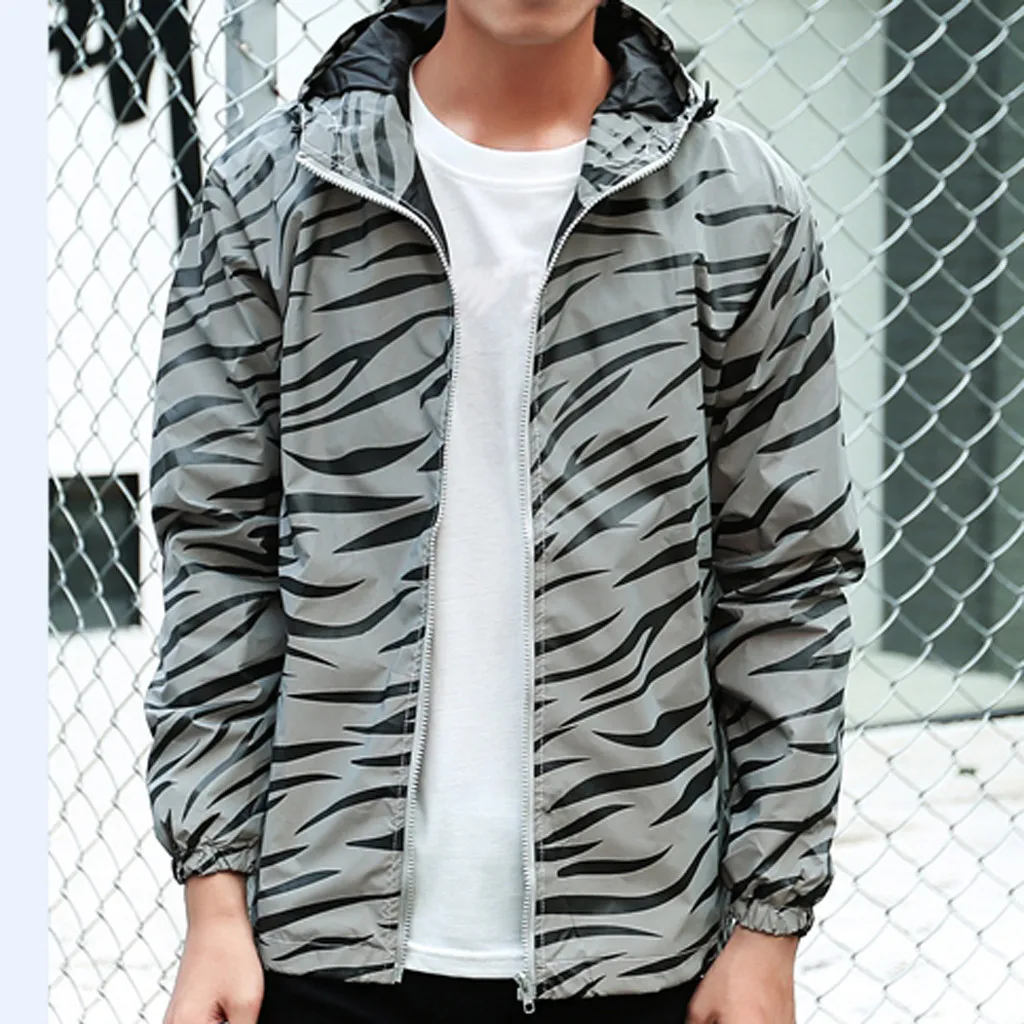 Новинка 2019 светоотражающая фосфоресцирующая куртка Мужская брендовая