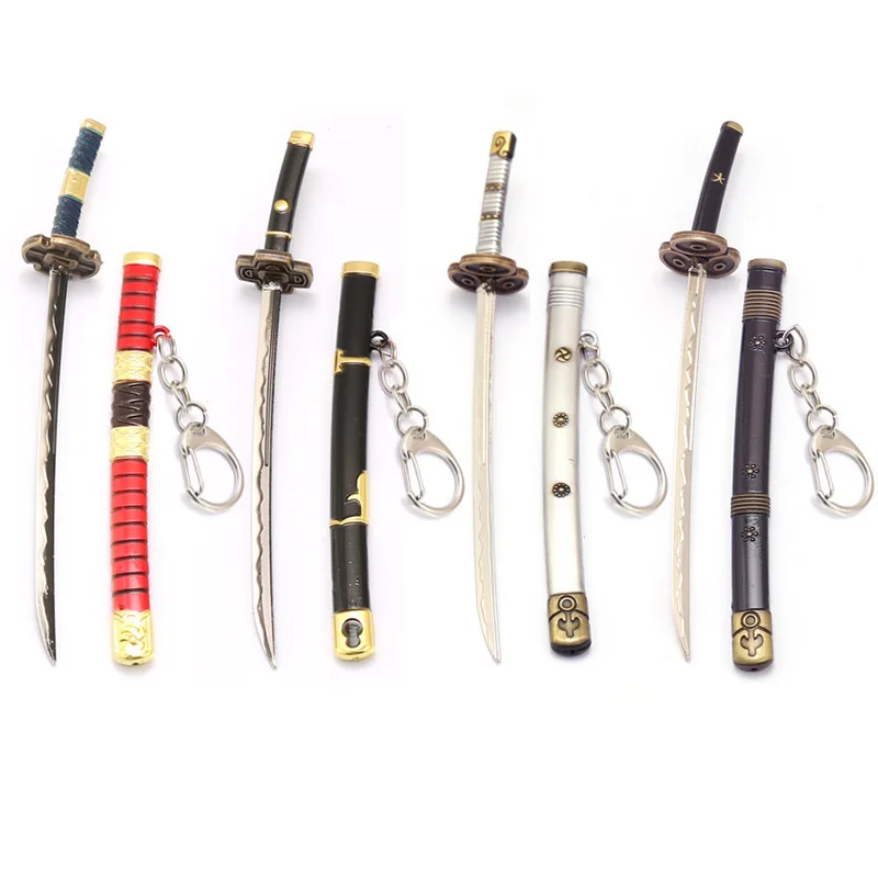 20 шт. в упаковке оптовая продажа японское аниме One Piece Katana металлические брелоки