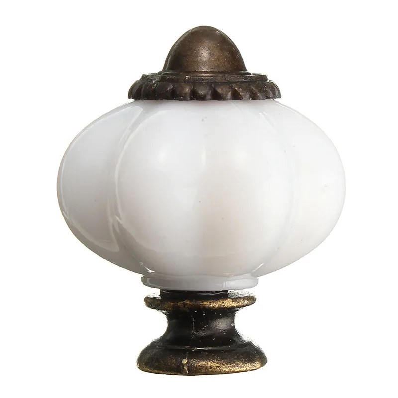 Белая винтажная ручка металлическая пластиковая для мебели кухонного шкафа