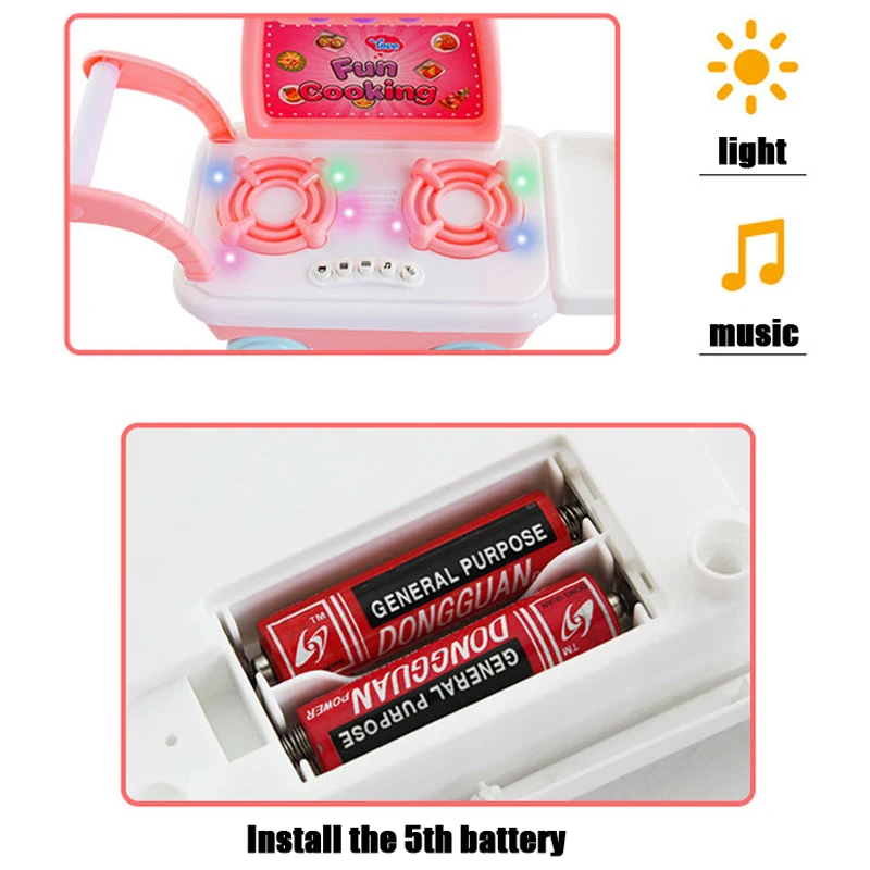 Детский игровой домик кухонный стол игрушки различные музыкальные истории