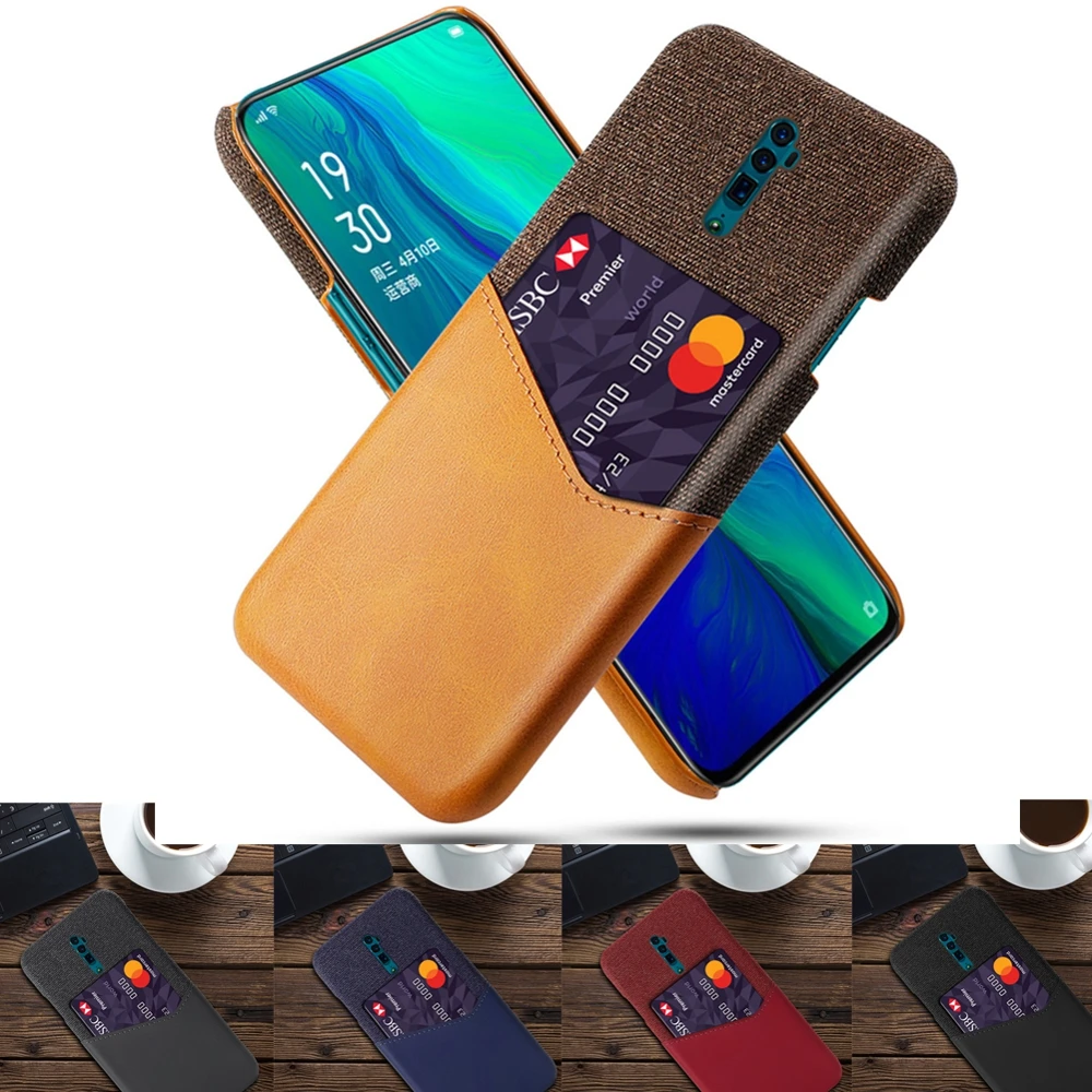 

Business Case For OPPO Reno 10x Zoom Reno2 Z Ace Card Slot Cover Cases For OPPO Realme U1 2 3 5 Pro xt Reno 2 Z Cover Fundas