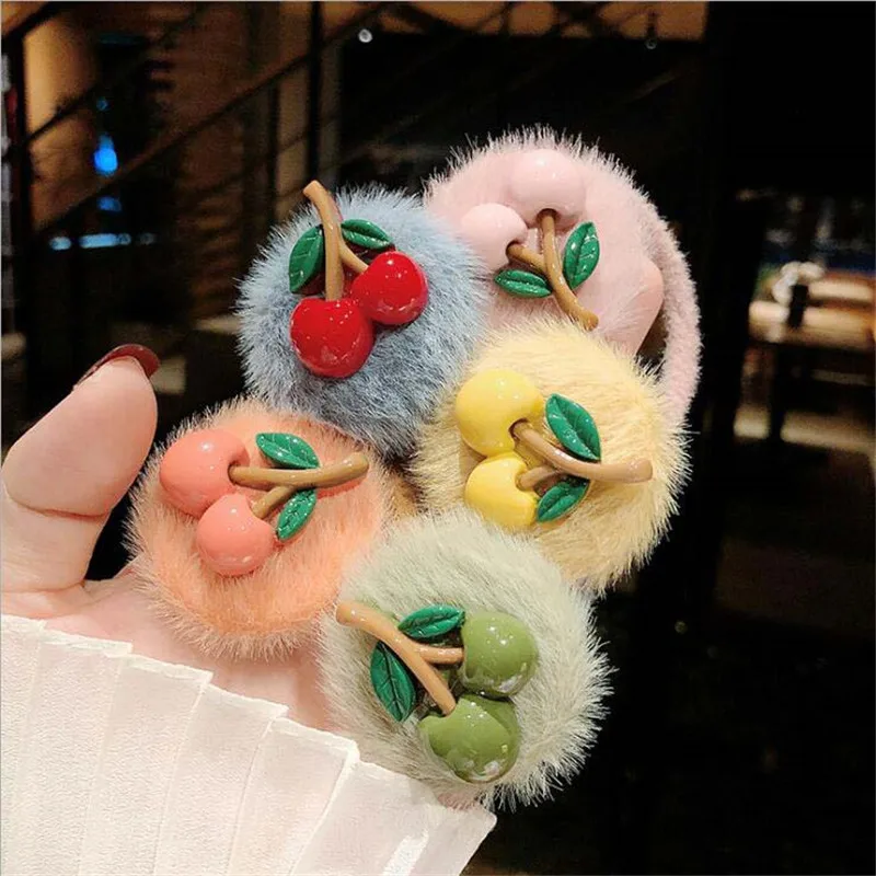 Эластичная повязка для волос с вишней женщин и девочек милый цветной ободок