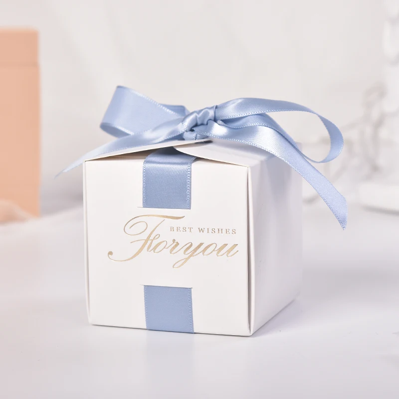 

Upscale Wedding Favors Gift Box Chocolate Candy Boxes For Christening Baby Shower Birthday Party Decoration Supplies With Ribbon