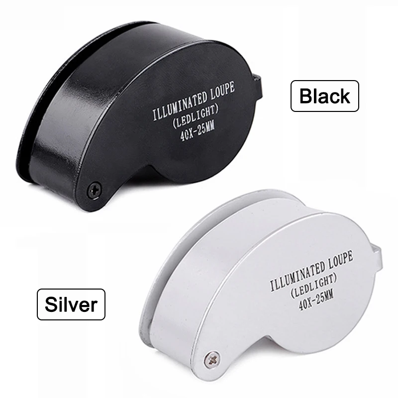 Увеличительное стекло для ювелирных изделий диаметр 25 мм складное с 2