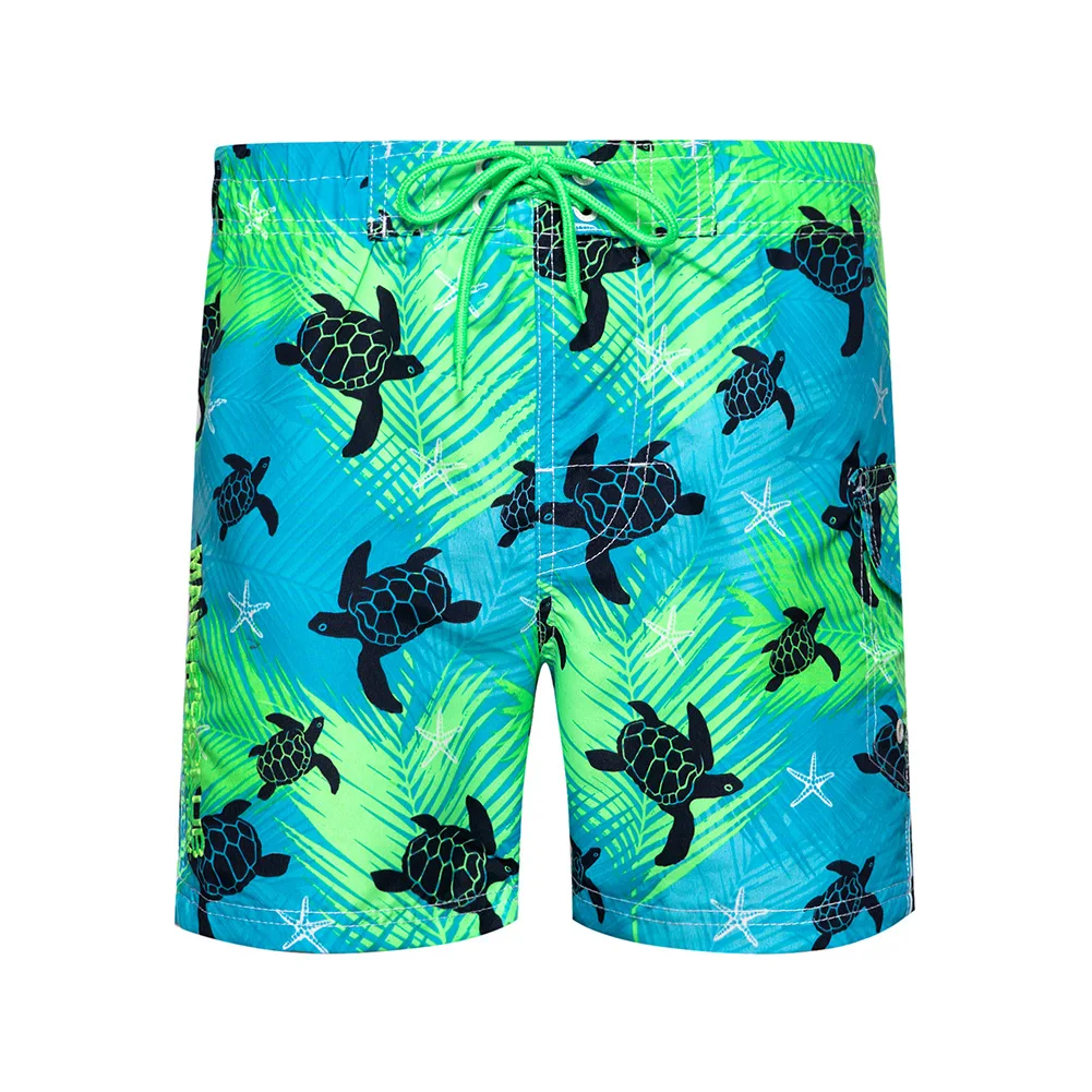 Мужские пляжные брюки быстросохнущие черепаха 3D цифровая печать повседневные