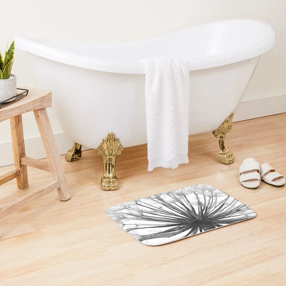 Черно-белый коврик для ванной с изображением одуванчика Набор ковриков комнаты