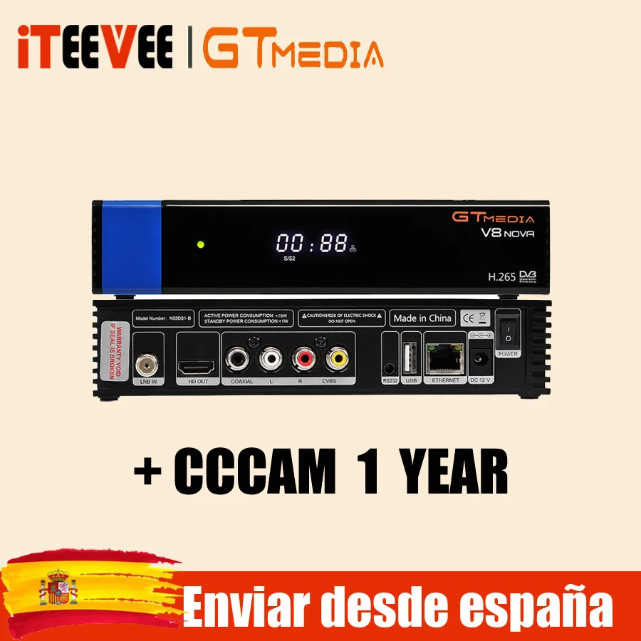 Blue add cline Рецептор Gtmedia V8 Nova Встроенный Wi-Fi мощность по freesat v9 супер DVB-S2 1 год Ccam линия на 1 год ТВ коробка такая же как V9 супер - Цвет: Blue add cline