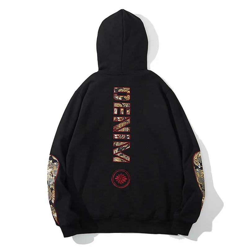 Осень/Зима 2020 новая джинсовая вышитая надпись Дракон тату японская семейная