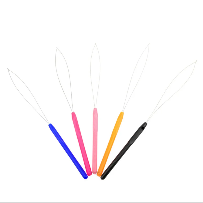 1 шт. инструмент для наращивания волос Micro Ring Bead pull Loop Feather Threader|Аксессуары укладки|