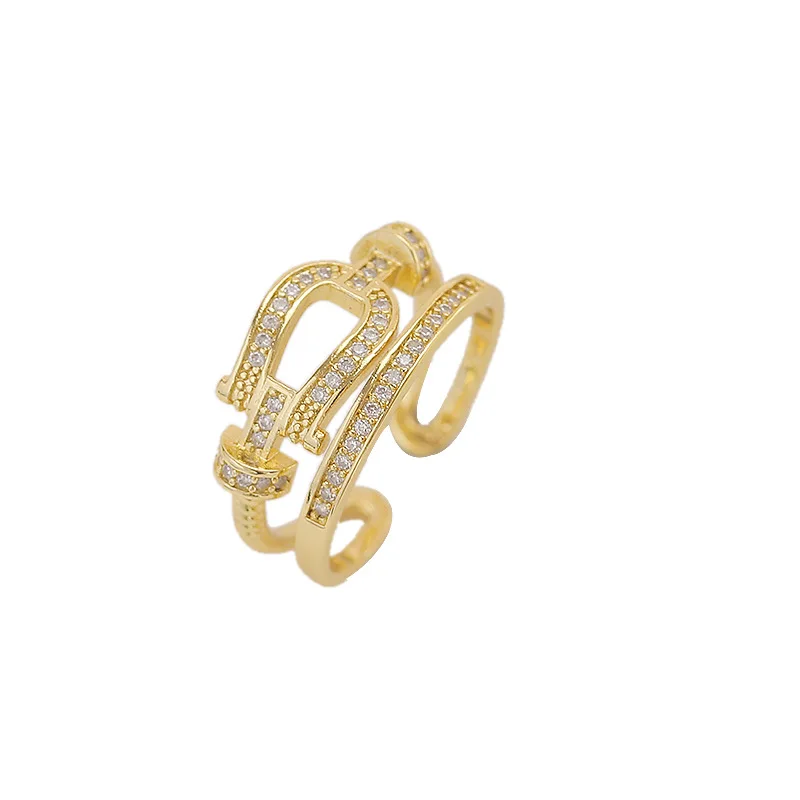 

Belt Buckle Fashion Personality Ins Trend Simple Niche Index Finger Ring Ring Female Wedding Ring Luxury Jewelry Party Vintage