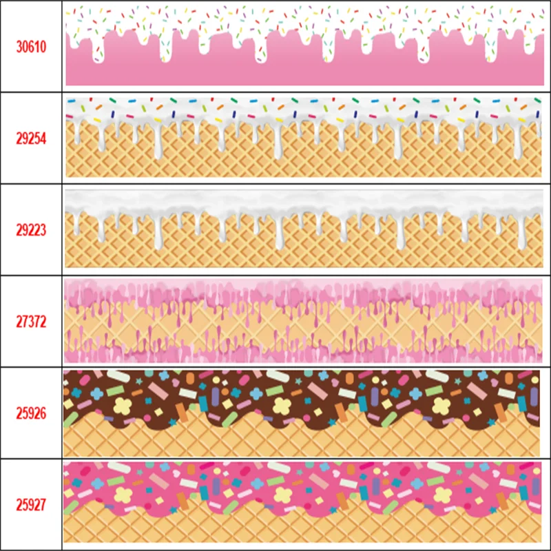 16 мм-75 мм конус для мороженого пончик Печатный Grosgrain/Foe лента красочные точки DIY