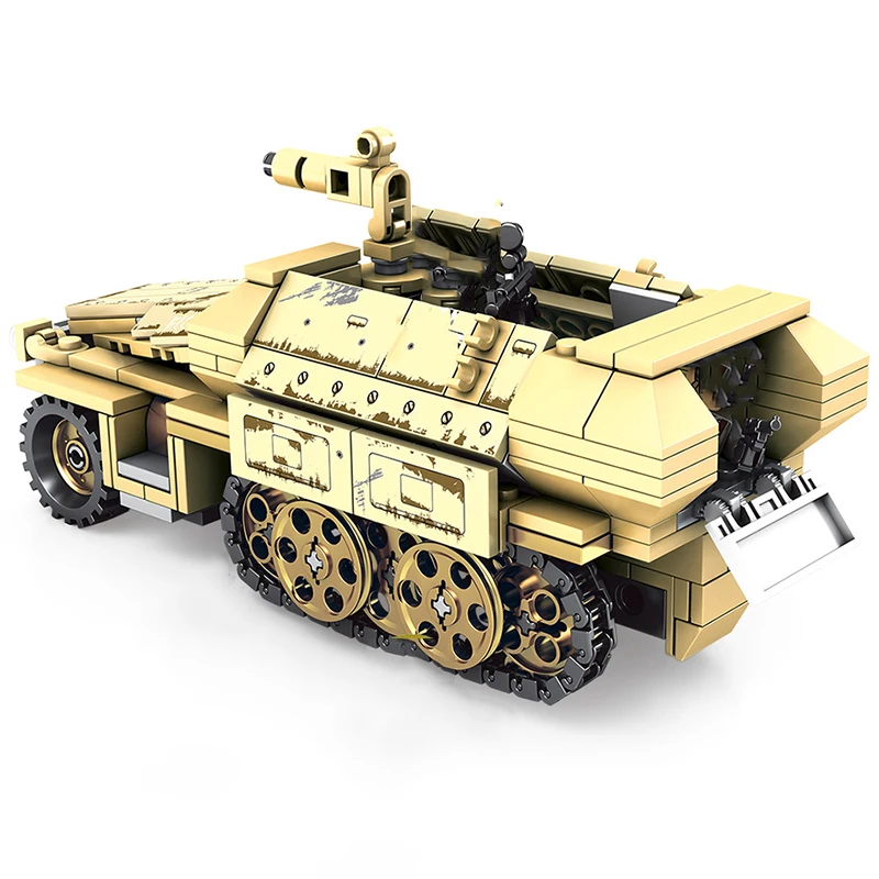 Военный WW2 немецкий бронированный танк Sd. kfz.251 молнии войны 88 бомбардировщик MOC Строительные блоки мини армейские фигурки кирпичи игрушки подарки