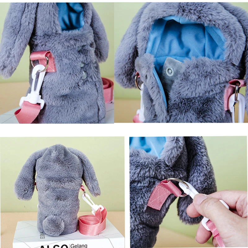 Креативный мультяшный кролик термос кружка крышка сумка плюшевая для чашки
