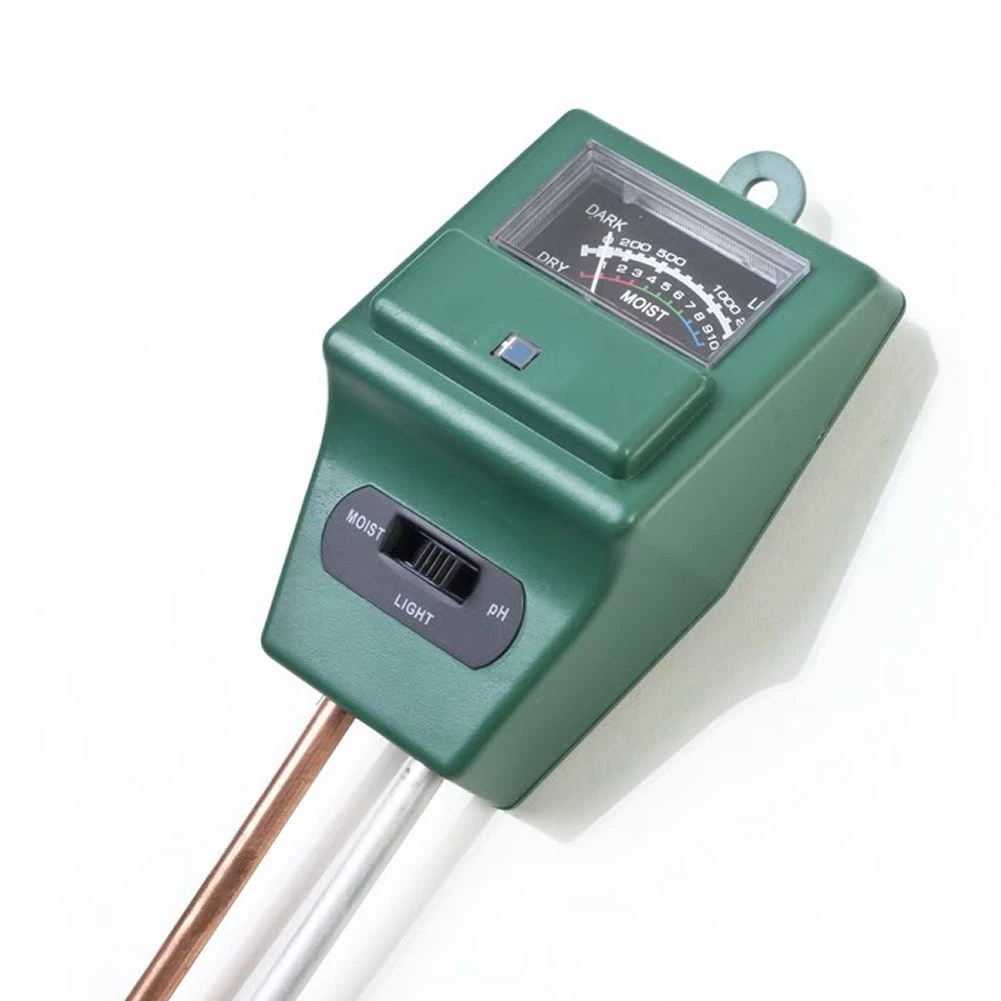 3 в 1 Цифровой измеритель уровня PH влажности почвы и солнечного света для растений