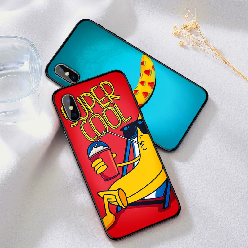The Banana Graffiti For iPhone 6 6S 7 8 Plus X XS XR Max 5 5S TPU Soft Protector Phone Back Cover Case Shell | Мобильные телефоны и