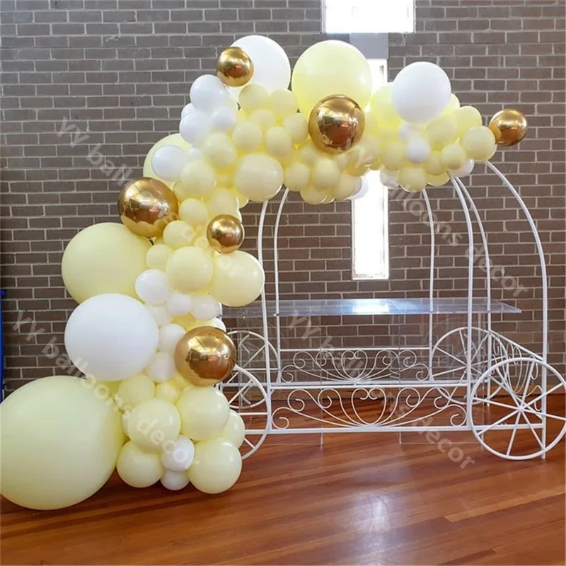 Сделай Сам пастельный 10 дюймов Maca желтая Белая Гирлянда 1 свадебный детский душ