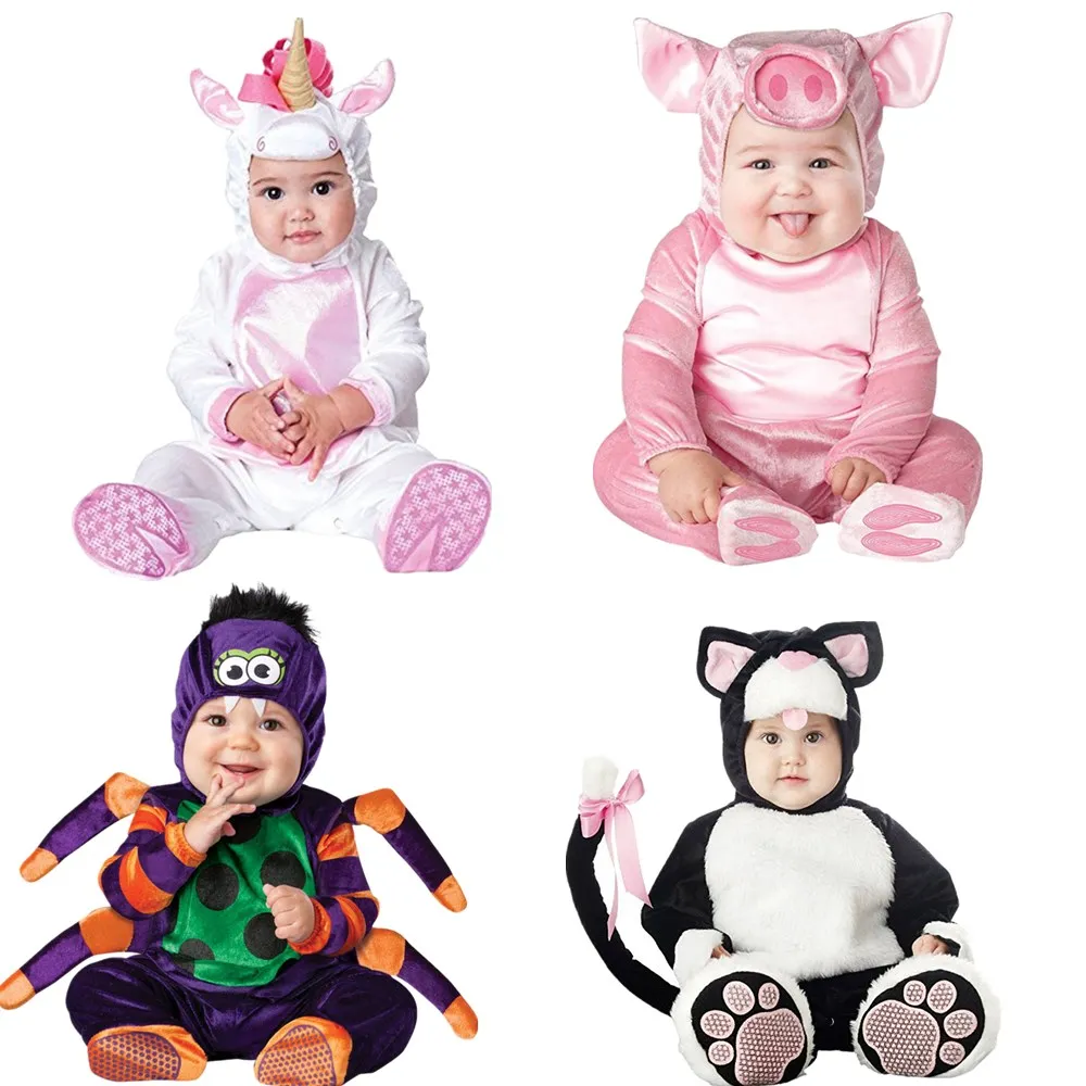 Детский костюм косплей на Рождество и Хэллоуин с изображением свиней кошек акул