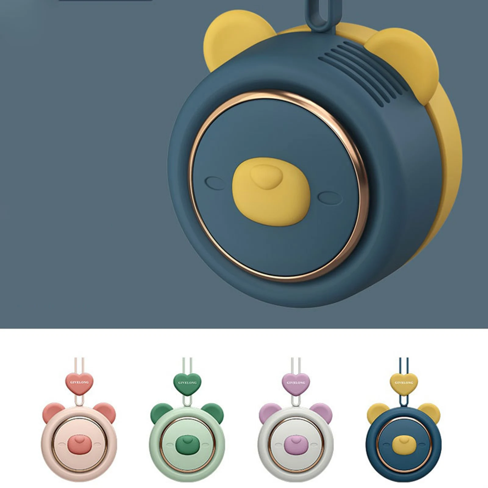 Электрический вентилятор безопасный пластиковый безлопастный мини USB для