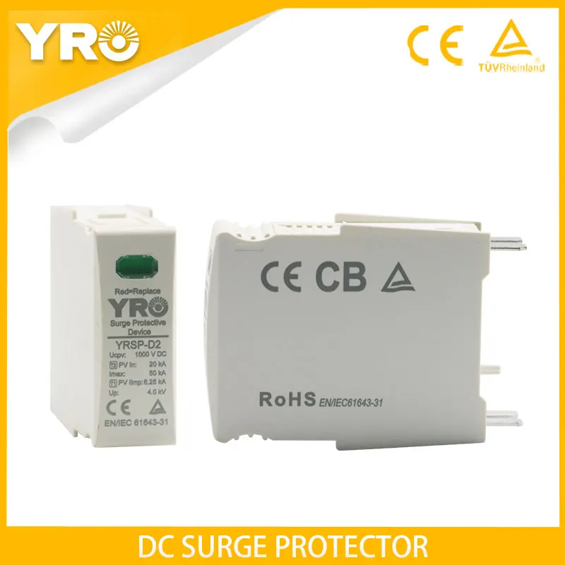 

DC SPD Replace Module for 600V 800V 1000V 1500V 20~40KA Surge Protective Device Arrester Surge Protector Replace Core YRSP-D12