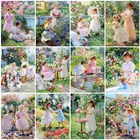 Evershine Алмазная вышивка девушка 5D DIY Алмазная мозаика портрет картина стразы Алмазная Живопись цветы вышивка крестом наборы подарок ручной работы