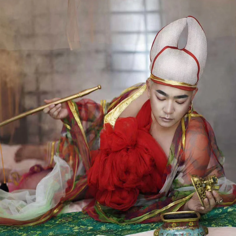 Мужской сексуальный костюм для выступления на сцене ночной клуб DJ мужской певец