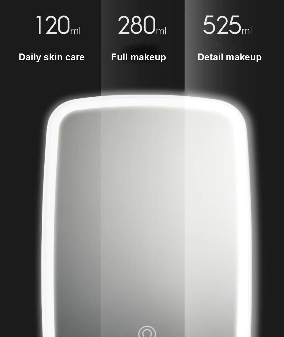 xiaomi Mijia, умный светодиодный, портативное зеркало для макияжа, настольный светодиодный светильник, портативное складное зеркало для общежития, Настольный