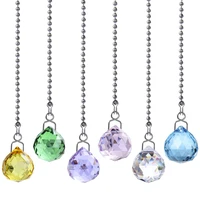 hd set of 620mm crystal ball prism rainbow window hanging suncatcher ornament dazzling ceiling fan pull chains for home decor
