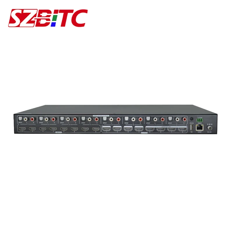 Матрица SZBITC 4k 8x8 HDMI с аудио матрицей 8 входами и выходами HD переключение передняя